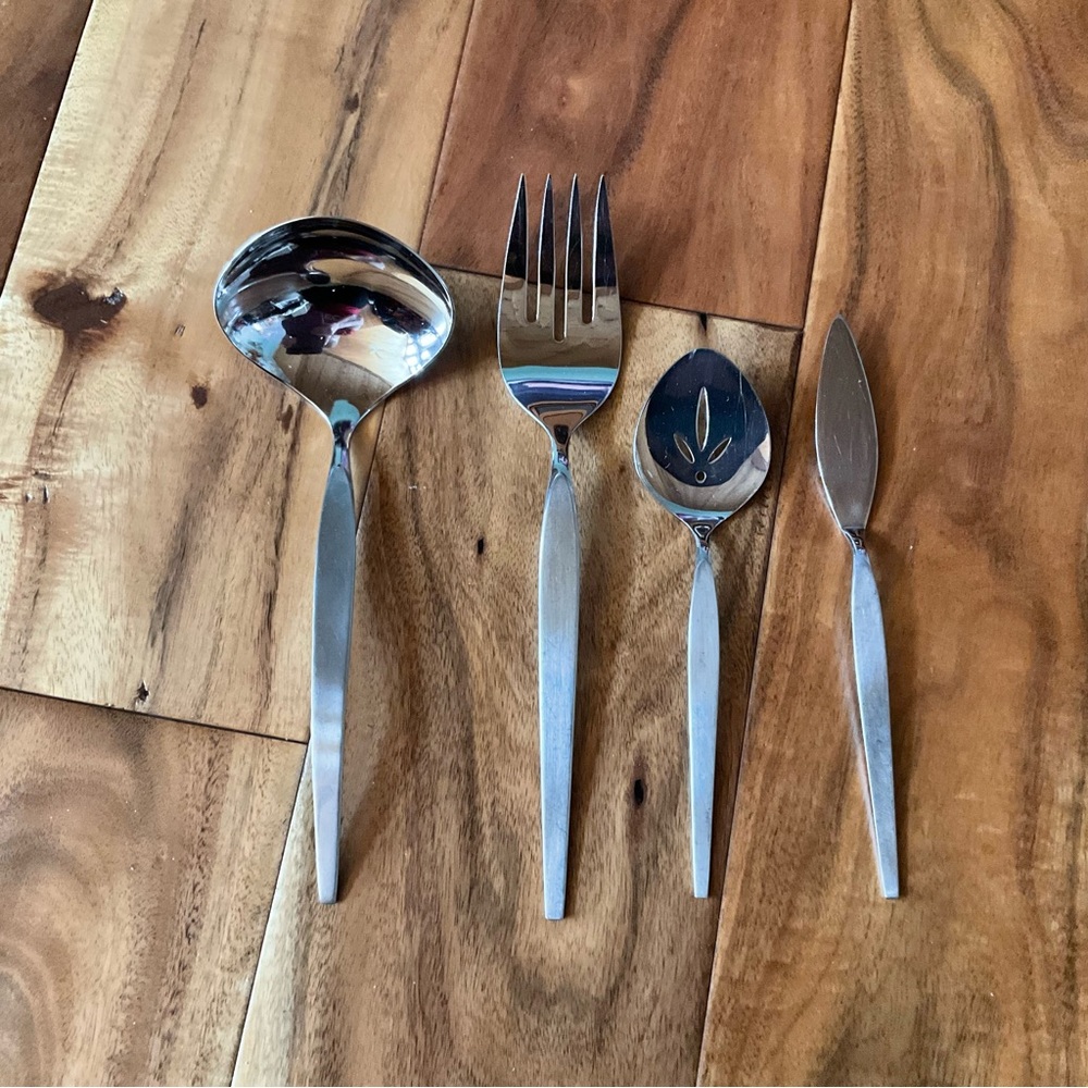 ✔️ Vintage Oneida Community Satinique Serving Hostess  Flatware Stainless Set